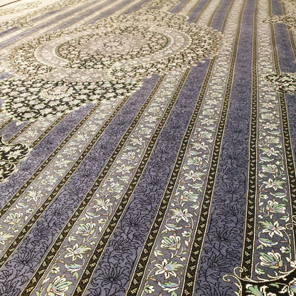 【2000万円Collection】ペルシャ絨毯（シルク100％手織り）マルーフ・モサヴィ　290×206cm（FN-70376）