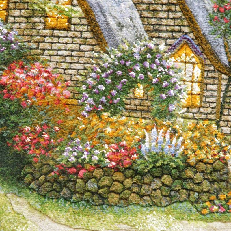 ペルシャ絨毯タブリーズ絵画　122×102cm（FP-11）