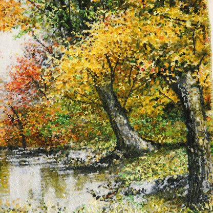 ペルシャ絨毯タブリーズ絵画 58×119cm（FP-22168）