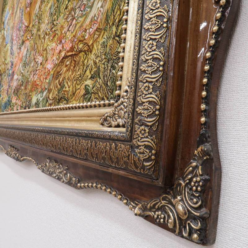 ペルシャ絨毯タブリーズ絵画　150×110cm（FP-4）