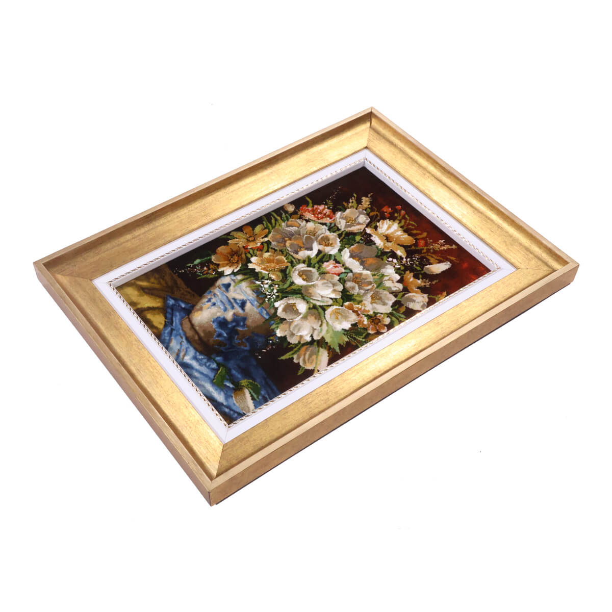 ペルシャ絨毯　タブリーズ産　絵画絨毯　72×53cm（FP-70258）