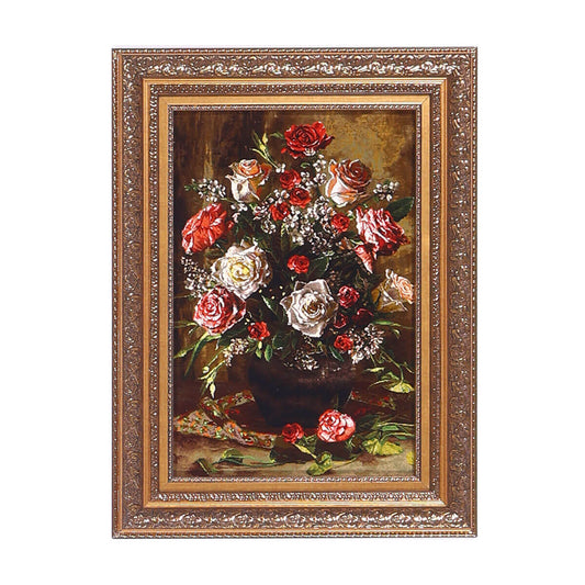 ペルシャ絨毯　タブリーズ産　絵画絨毯　91×68cm（FP-70264）