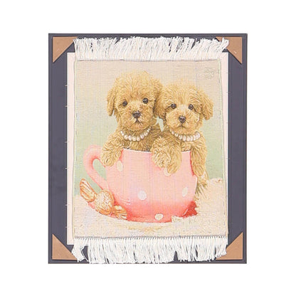 ペルシャ絨毯　タブリーズ産　絵画絨毯　67×58cm（FP-70265）