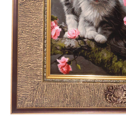ペルシャ絨毯　タブリーズ産　絵画絨毯　89×67cm（FP-70267）