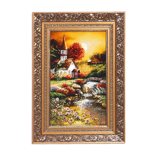 ペルシャ絨毯　タブリーズ産　絵画絨毯　97×69cm（FP-70270）