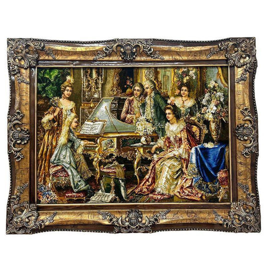 ペルシャ絨毯タブリーズ絵画　125×98cm（FP-7）