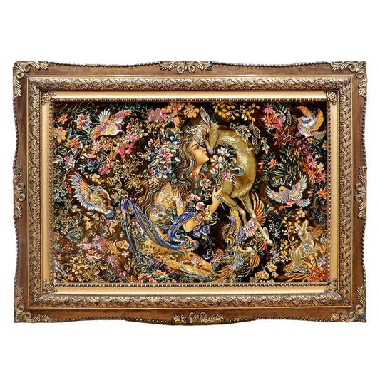 ペルシャ絨毯タブリーズ絵画　125×92cm（FP-8）