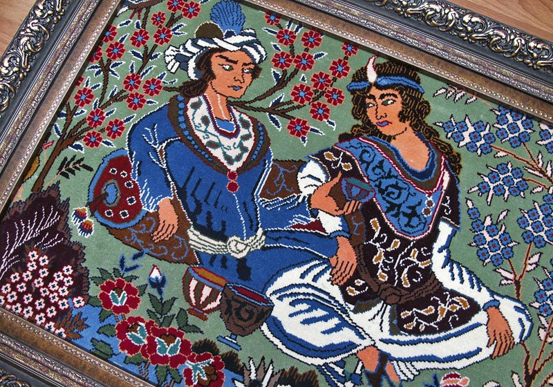 絵画・ペルシャ絨毯・カシュマール 122×91cm（FS-4059）