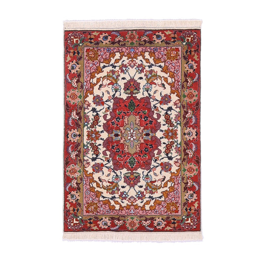 ペルシャ絨毯（イラン産）タブリーズ　92×62cm（FS-70011）