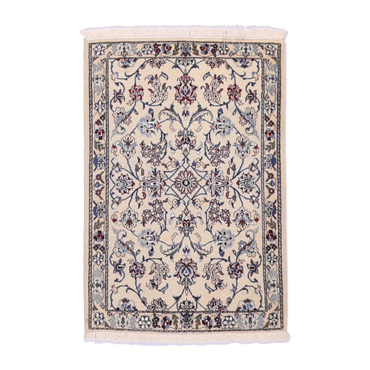 ペルシャ絨毯（イラン産）ナイン　86×59cm（FS-70012）