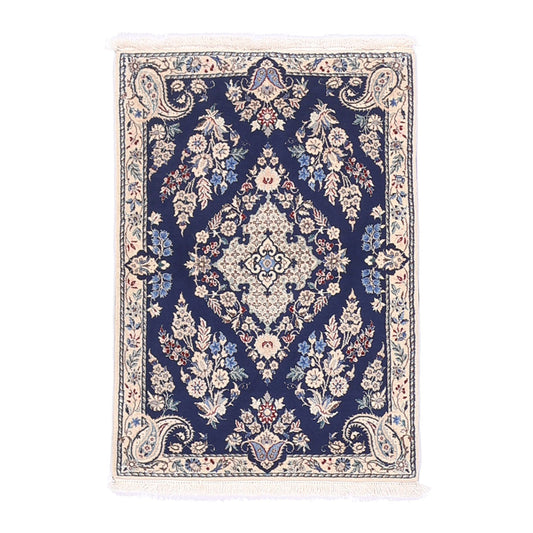 ペルシャ絨毯（イラン産）ナイン　86×61cm（FS-70014）