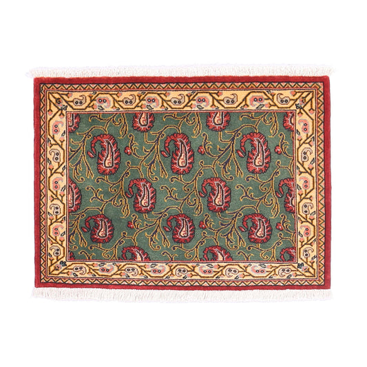 ペルシャ絨毯（イラン産）クム　90×65cm（FS-70024）