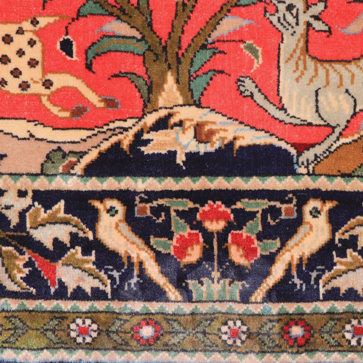 ペルシャ絨毯（イラン産）クム　116×86cm（FS-70026）