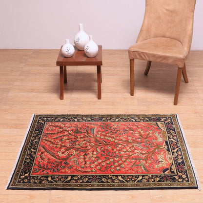 ペルシャ絨毯（イラン産）クム　116×86cm（FS-70026）