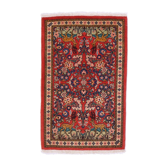 ペルシャ絨毯（イラン産）サルーク　105×67cm（FS-70029）