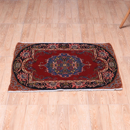 ペルシャ絨毯（イラン産）カーシャーン　90×66cm（FS-70037）