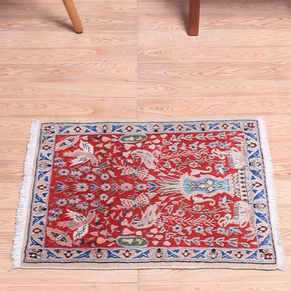 ペルシャ絨毯（イラン産）ナイン　56×47cm（FS-70042）