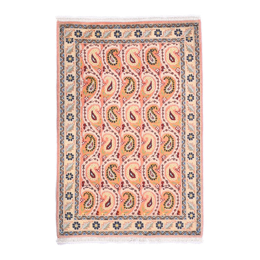 ペルシャ絨毯（イラン産）イスファハンアンティーク　100×66cm（FS-70044）