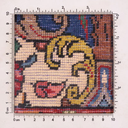 ペルシャ絨毯（イラン産）イスファハンアンティーク　94×81cm（FS-70051）