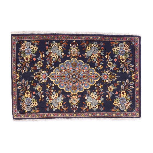ペルシャ絨毯（イラン産）クム　102×67cm（FS-70060）