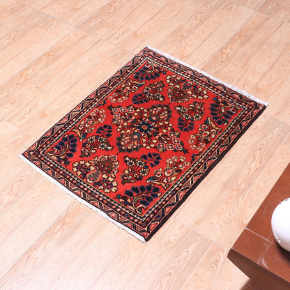 ペルシャ絨毯（イラン産）サルーク　75×56cm（FS-70064）