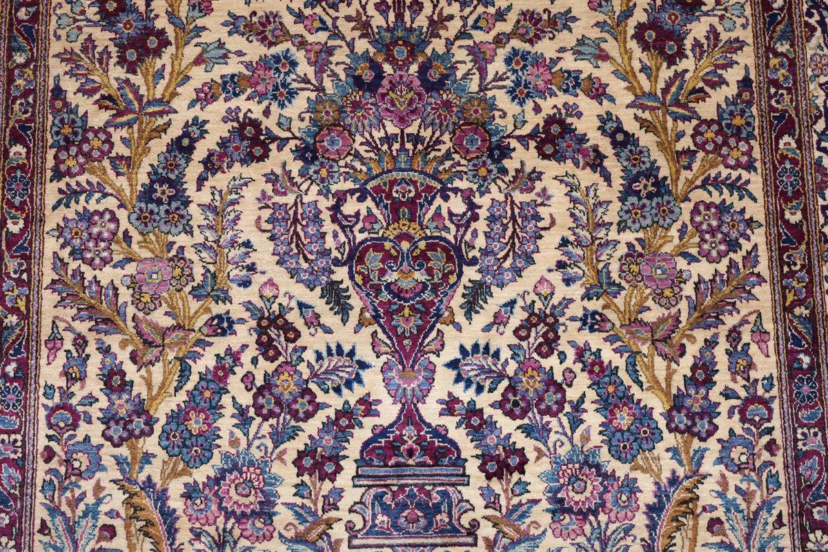 ペルシャ絨毯（手織り）カシャーンアンティーク　223×133cm（FX-13188）