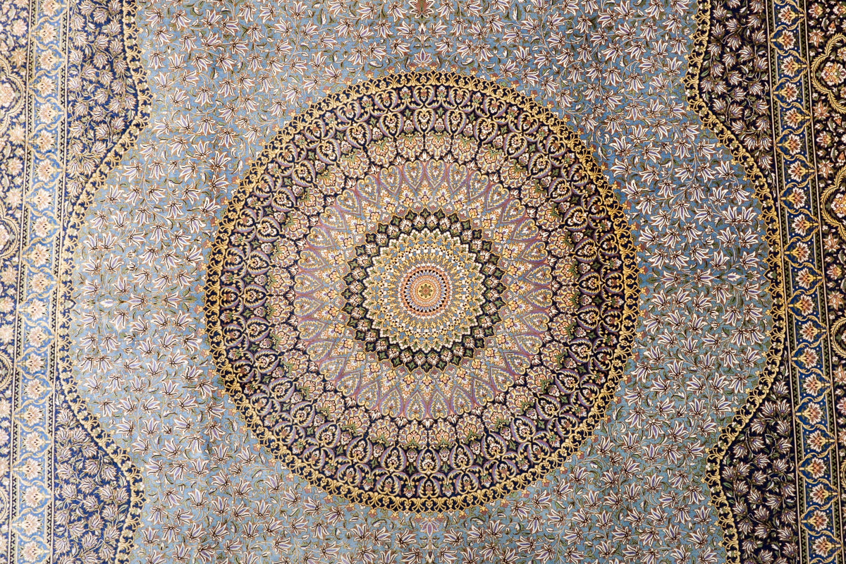 ペルシャ絨毯（手織り）ヘイラト　304×203cm（FX-13198）