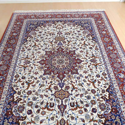 【1800万円Collection】高級ペルシャ絨毯イスファハン産セーラフィアン工房 313×214cm（FX-22169）