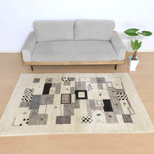 プレミアムギャッベ／ホシナマイ（カシュクリ） 201×132cm（HL-10854）