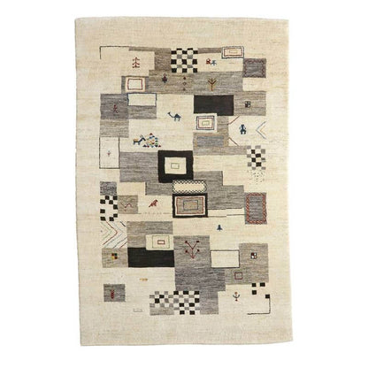 プレミアムギャッベ／ホシナマイ（カシュクリ） 201×132cm（HL-10854）