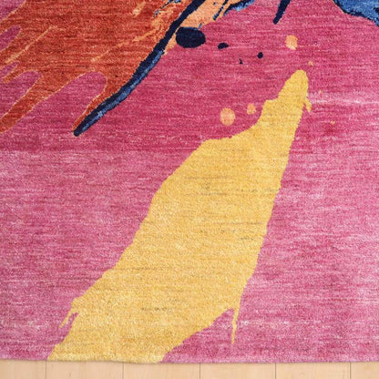 プレミアムギャッベ／ホシナマイ（ルリバフ） 205×151cm（HL-10856）