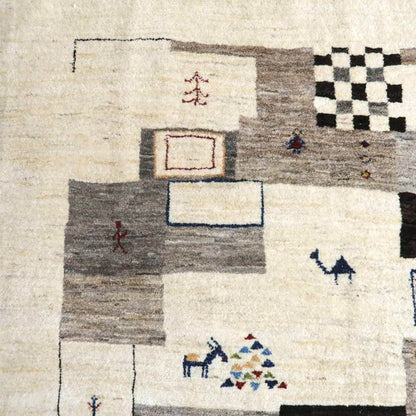 プレミアムギャッベ／ホシナマイ（カシュクリ） 207×140cm（HL-10882）