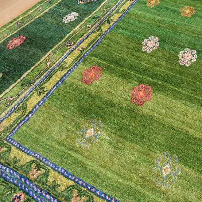 プレミアムギャッベ／ホシナマイ（ルリバフ）　248×176cm（HL-11346）