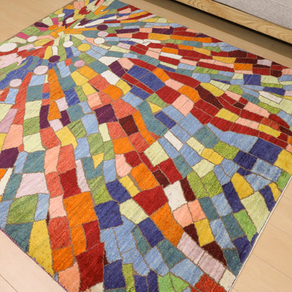 ギャッベ（ルリバフ）　185×165cm（HL-12397）