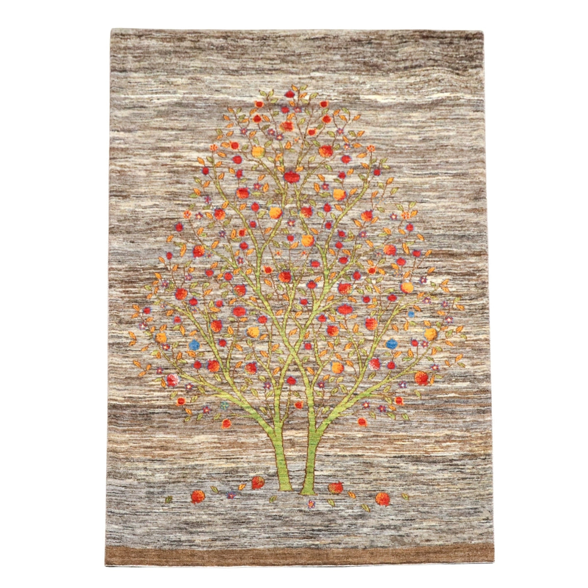 ギャッベ（ギャベ）ルリバフ　ザクロの木柄　233×165cm（HL-13259）
