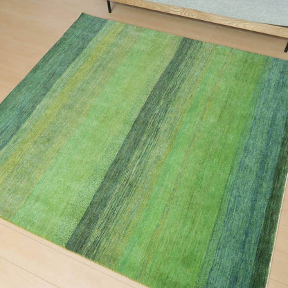 プレミアムギャッベ／ホシナマイ（ルリバフ）　203×194cm（HL-27762）