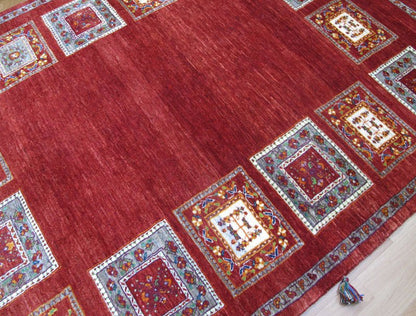 プレミアムギャッベ／ホシナマイ（ルリバフ）　221×159cm（HL-27778）