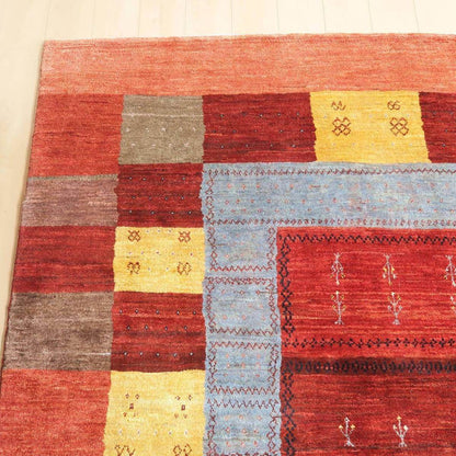 プレミアムギャッベ／ホシナマイ（ルリバフ）　232×206cm（HL-32043）