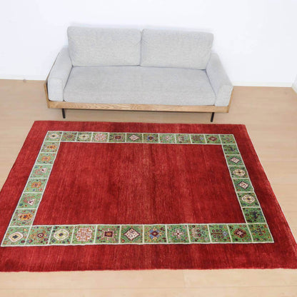 プレミアムギャッベ／ホシナマイ（ルリバフ）　228×169cm（HL-35537）