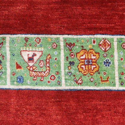 プレミアムギャッベ／ホシナマイ（ルリバフ）　228×169cm（HL-35537）