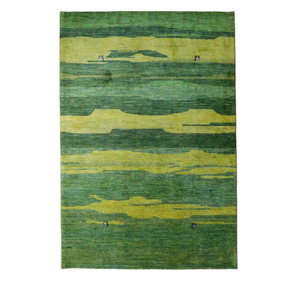 プレミアムギャッベ／ホシナマイ（ルリバフ） 234×164cm（HL-37589）