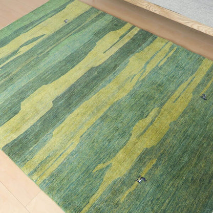 プレミアムギャッベ／ホシナマイ（ルリバフ） 234×164cm（HL-37589）
