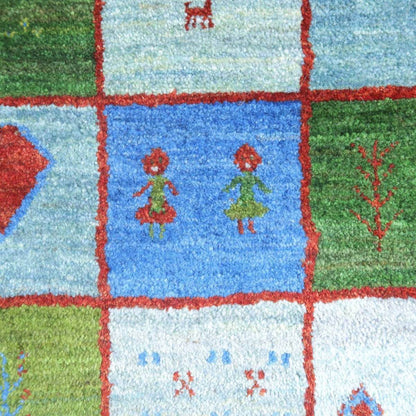 プレミアムギャッベ／ホシナマイ（カシュクリ） 195×155cm（HL-42272）