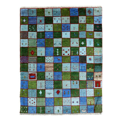 プレミアムギャッベ／ホシナマイ（カシュクリ） 195×155cm（HL-42272）