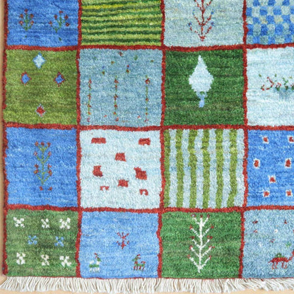 プレミアムギャッベ／ホシナマイ（カシュクリ） 195×155cm（HL-42272）