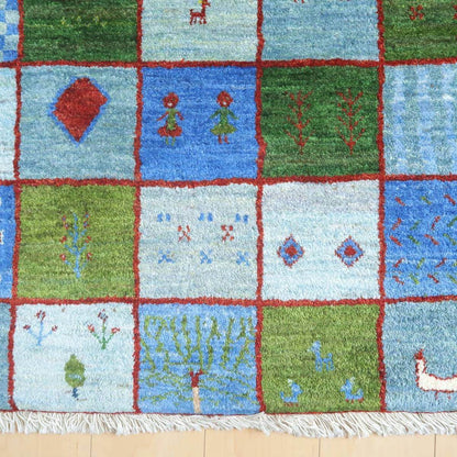 プレミアムギャッベ／ホシナマイ（カシュクリ） 195×155cm（HL-42272）