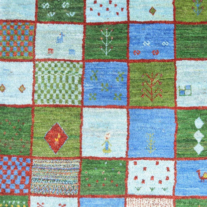 プレミアムギャッベ／ホシナマイ（カシュクリ） 195×155cm（HL-42272）