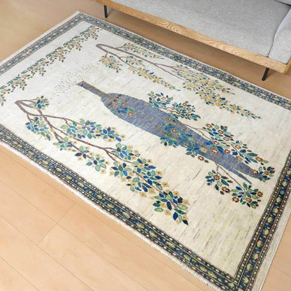 プレミアムギャッベ／ホシナマイ（ルリバフ） 245×157cm（HL-48664）