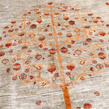 プレミアムギャッベ／ホシナマイ（ルリバフ） 208×143cm（HL-53733）