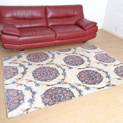 プレミアムギャッベ／ホシナマイ（ルリバフ） 216×137cm（HL-62730）